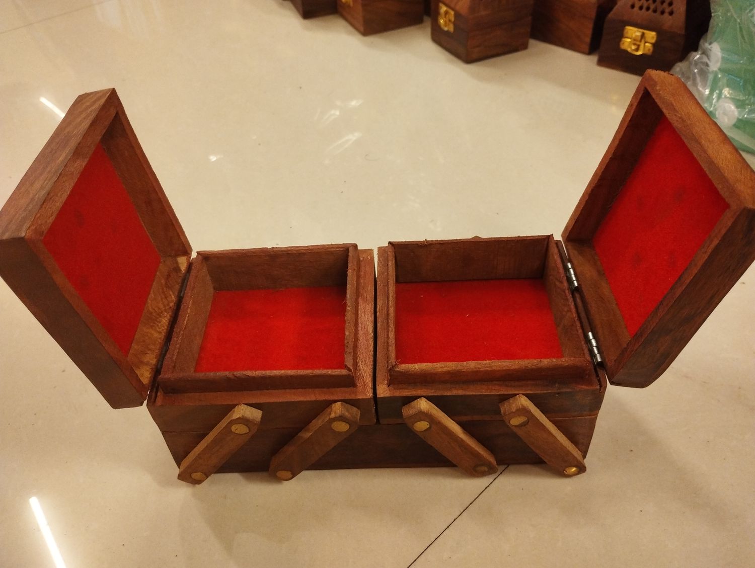 Wooden multipurpose jewelry box
