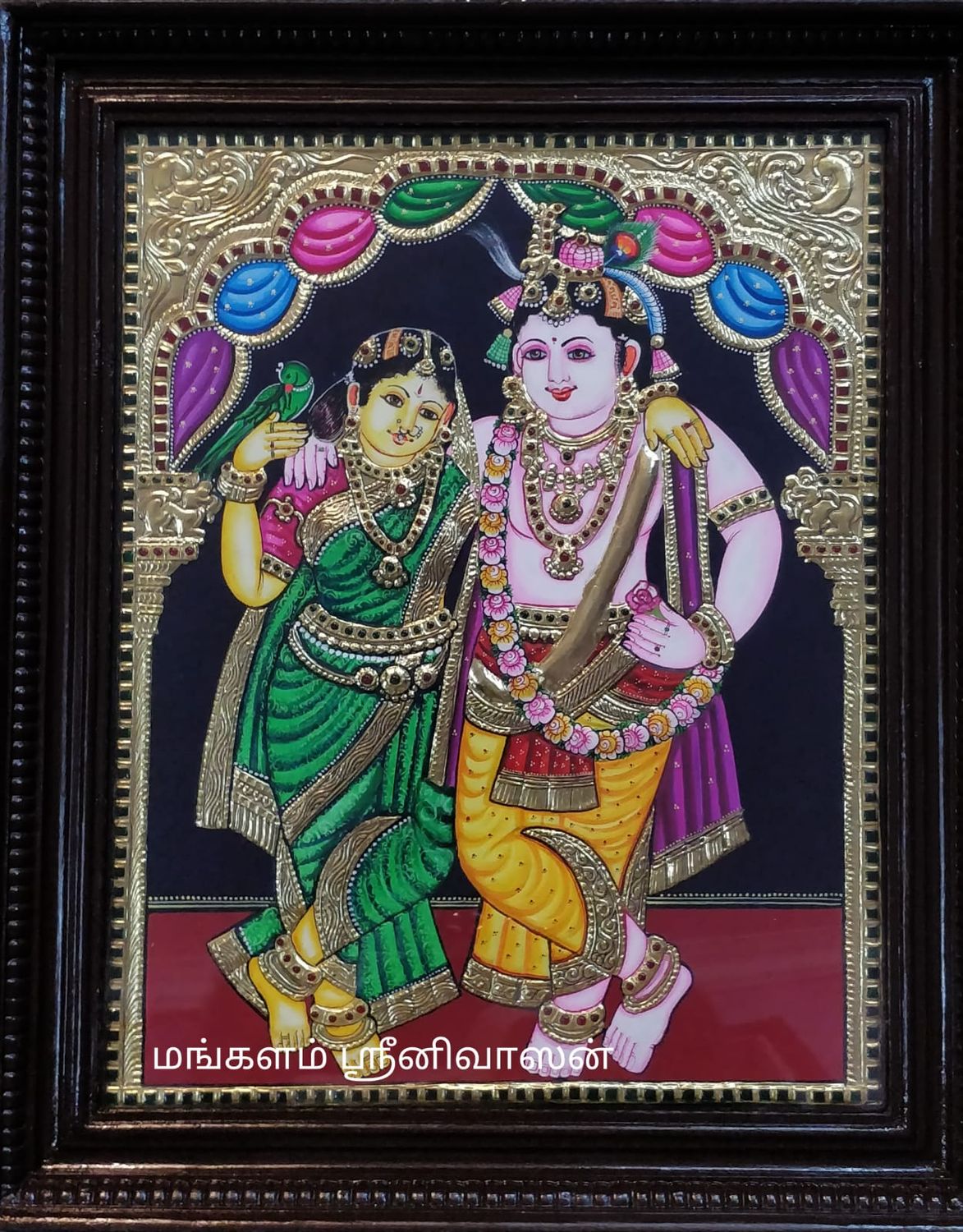 Radha Krishna Tanjore painting -1