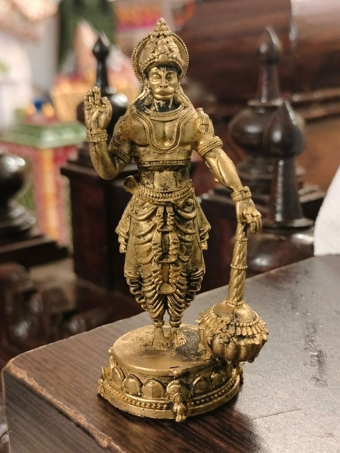 Brass anjaneya (lw)- Fine details