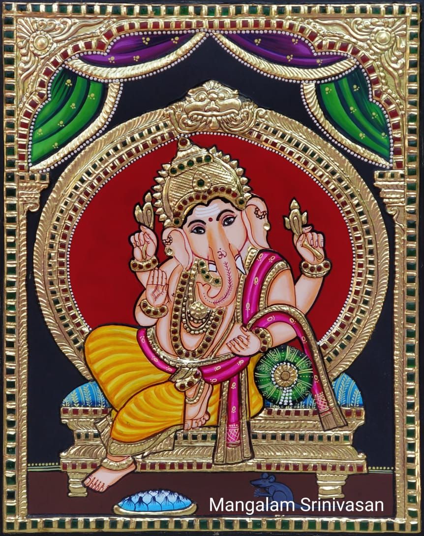 Ganesha Tanjore painting 2