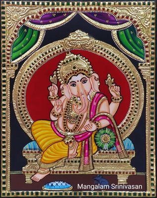 Ganesha Tanjore painting 2