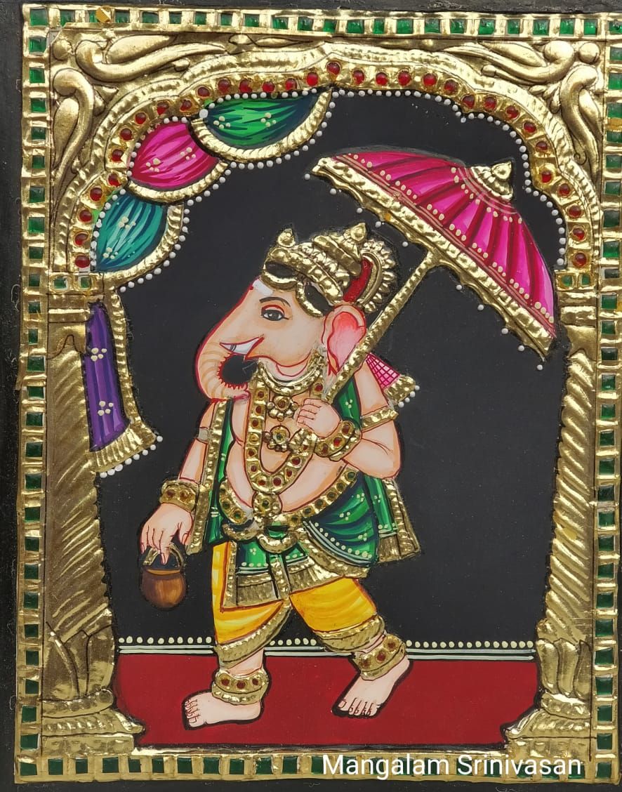 Ganesha Tanjore painting 3