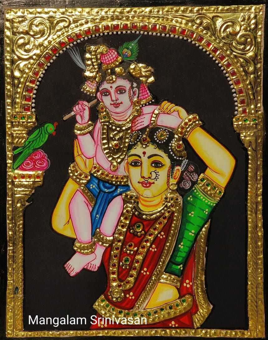 Yashodha Krishna Tanjore Painting