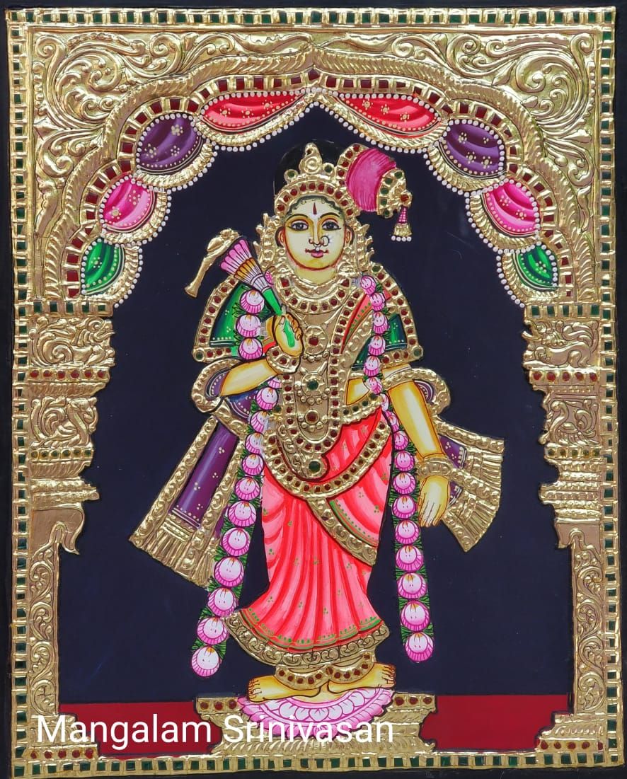 Andal Tanjore painting