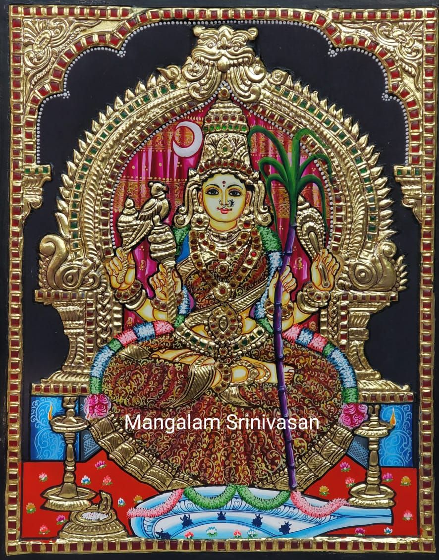 Kamkshi Amman Tanjore painting