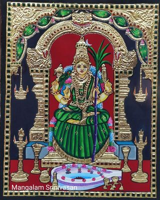 Kamakshmi Amman Tanjore painting