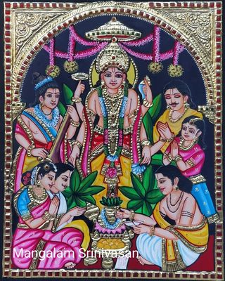Sathyanarayana Tanjore painting