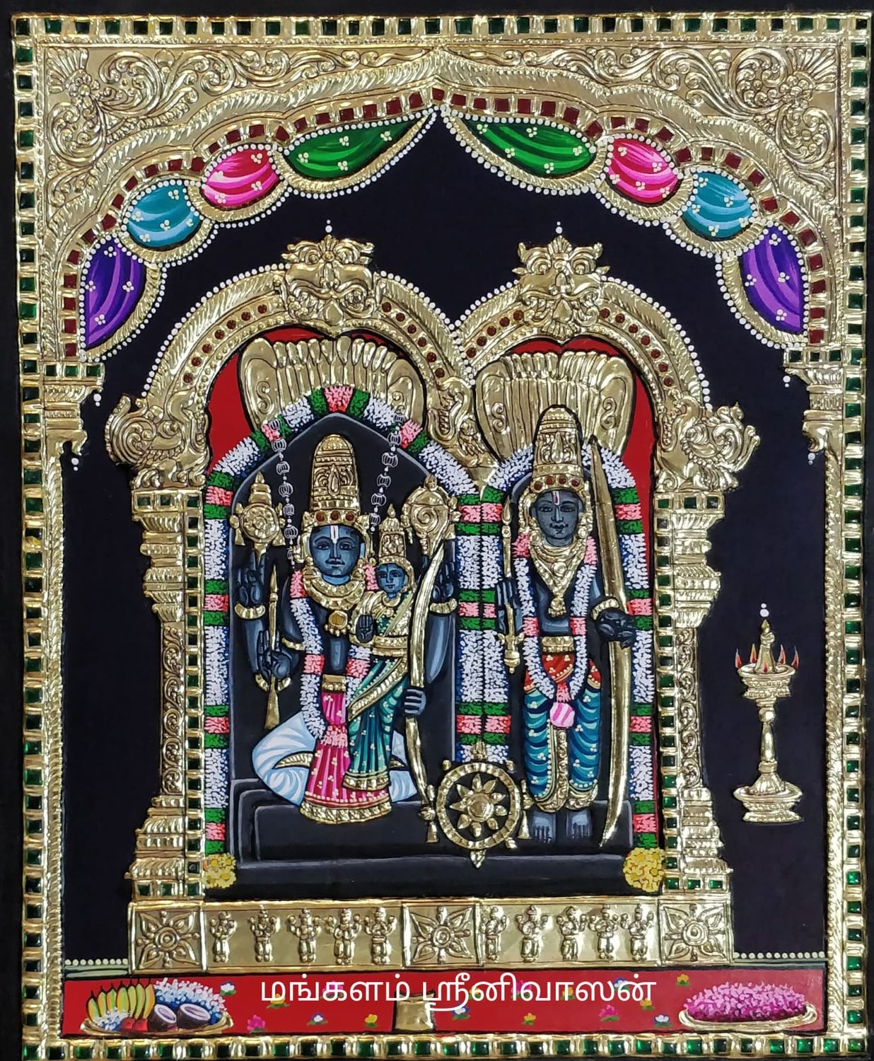 Badrajalam Ramar Tanjore painting