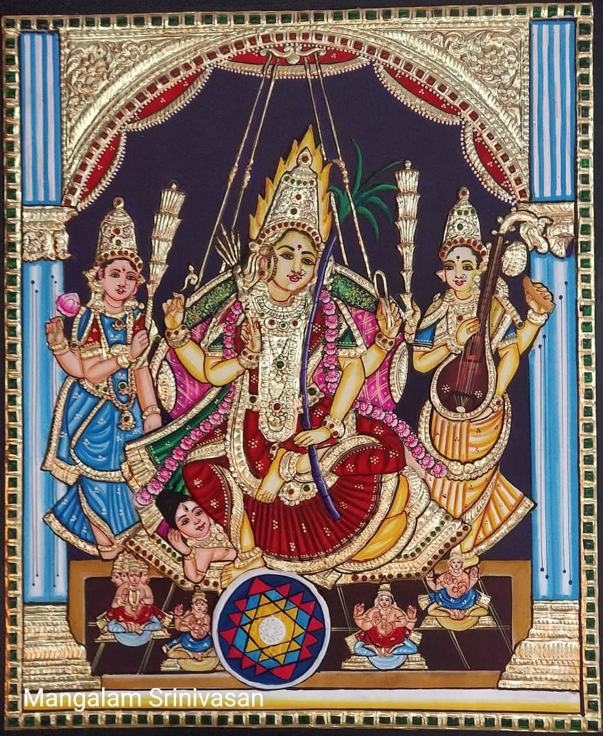 Lalitha Devi Tanjore painting