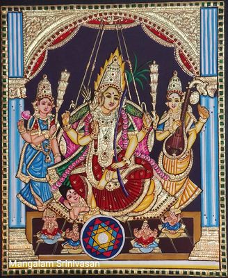 Lalitha Devi Tanjore painting