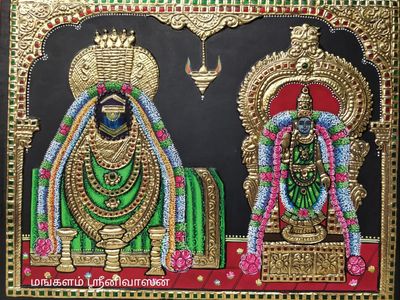 Annamalai Unnamalai Tanjore painting