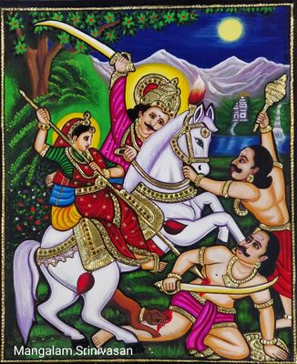 Chatrapathi Shivaji Tanjore painting