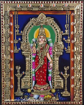 Shankaran Kovil Gomathi Amman Perumal Tanjore painting
