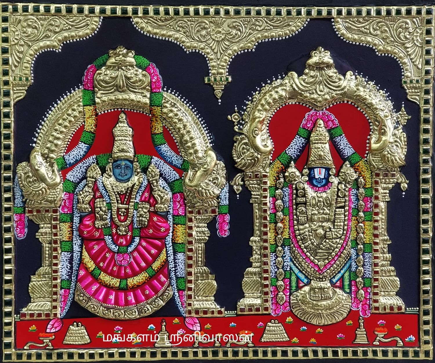 Perumal Thayar Tanjore painting