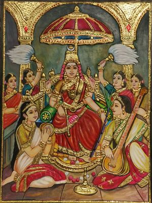 Ravi Verma Rajeshwari Tanjore painting