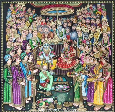 Rama Pttabishegam Tanjore painting