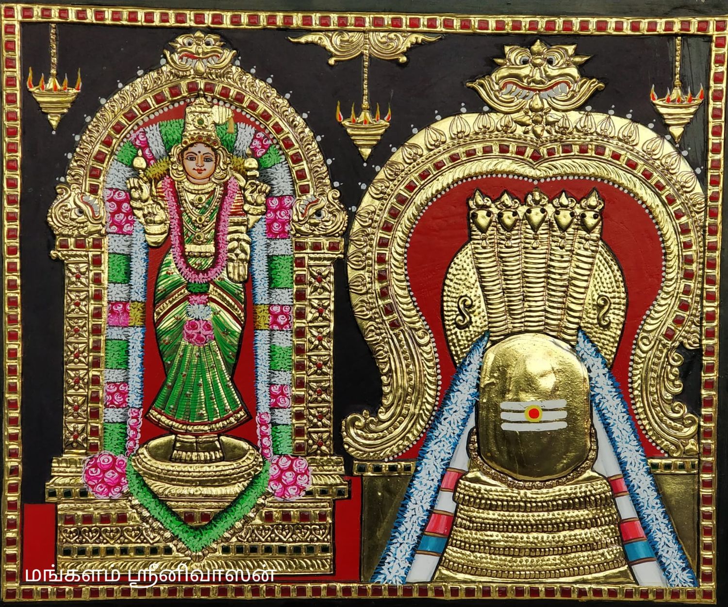 Vaithyanatha Swami Tanjore painting