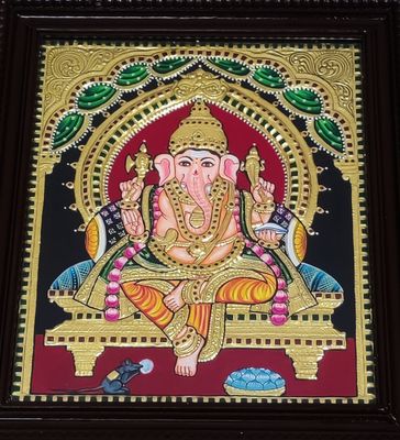 Ganesha Tanjore painting