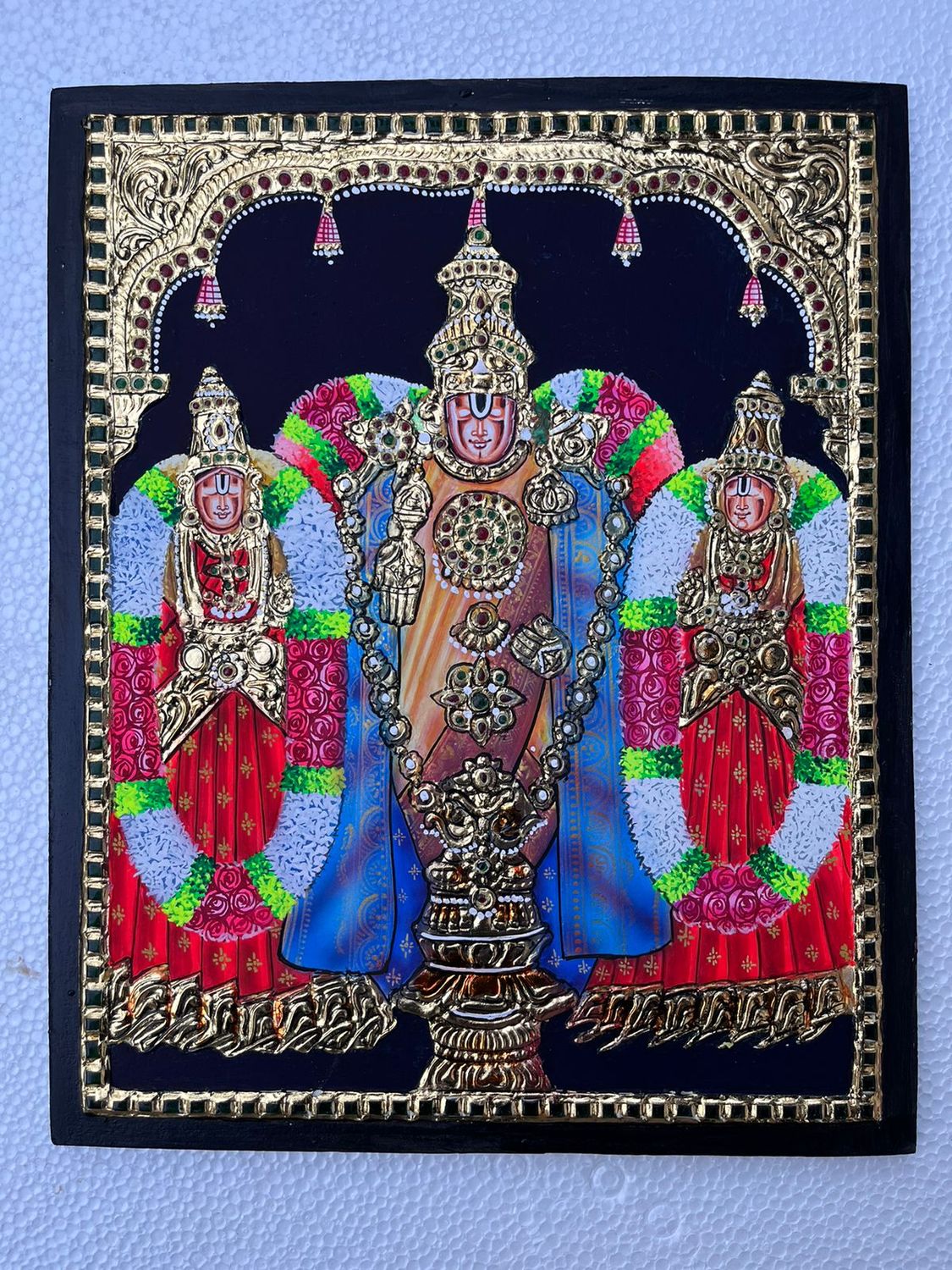 Utsava Perumal Tirupathi Tanjore painting