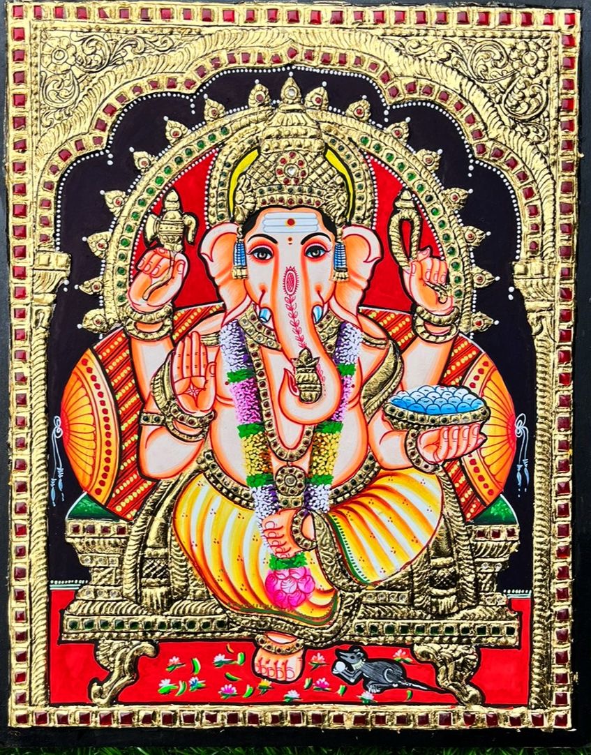 Ganesha Tanjore painting