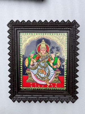 Saraswathi Tanjore painting
