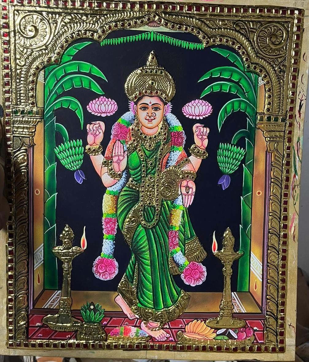 Griha Lakshmi Tirupathi Tanjore painting