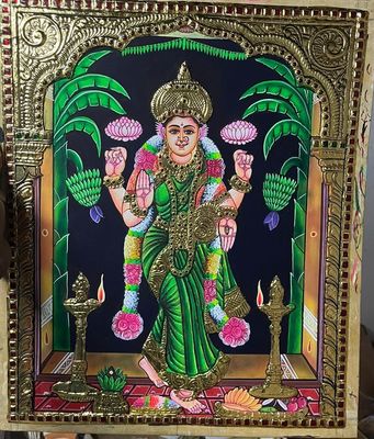 Griha Lakshmi Tirupathi Tanjore painting