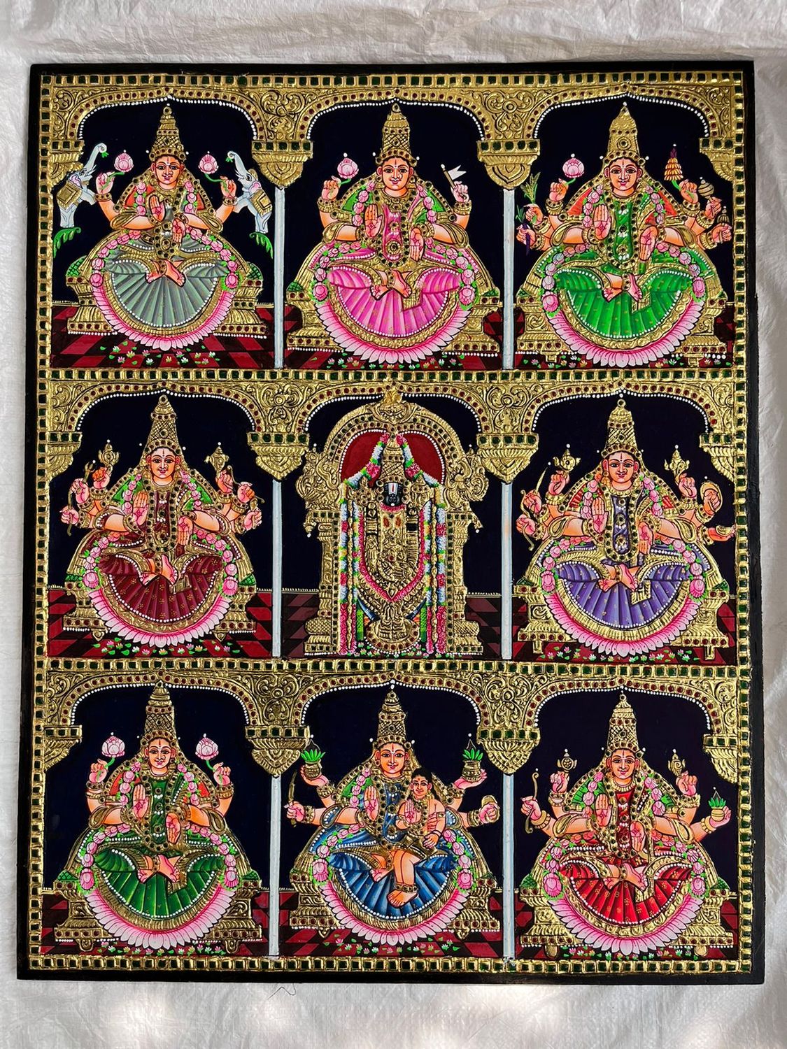 Ashtalakshmi Tanjore painting