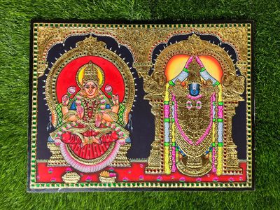 Perumal Lakshmi Tanjore Painting
