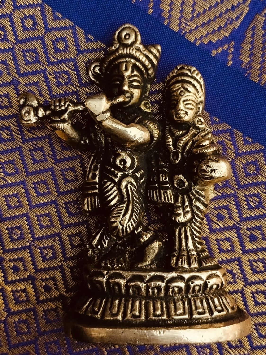 Brass Radha krishna idol