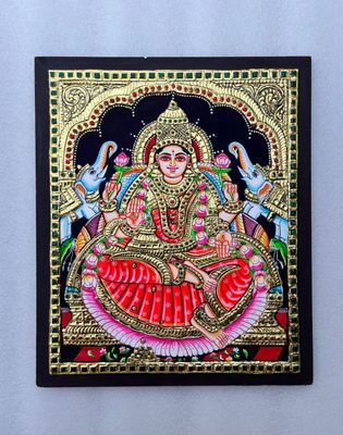 Lakhsmi Tanjore Painting 12 inches by 15 inches - frame size extra