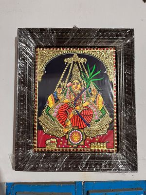 Lalitha Devi Tanjore Painting 12 inches by 15 inches - frame size extra