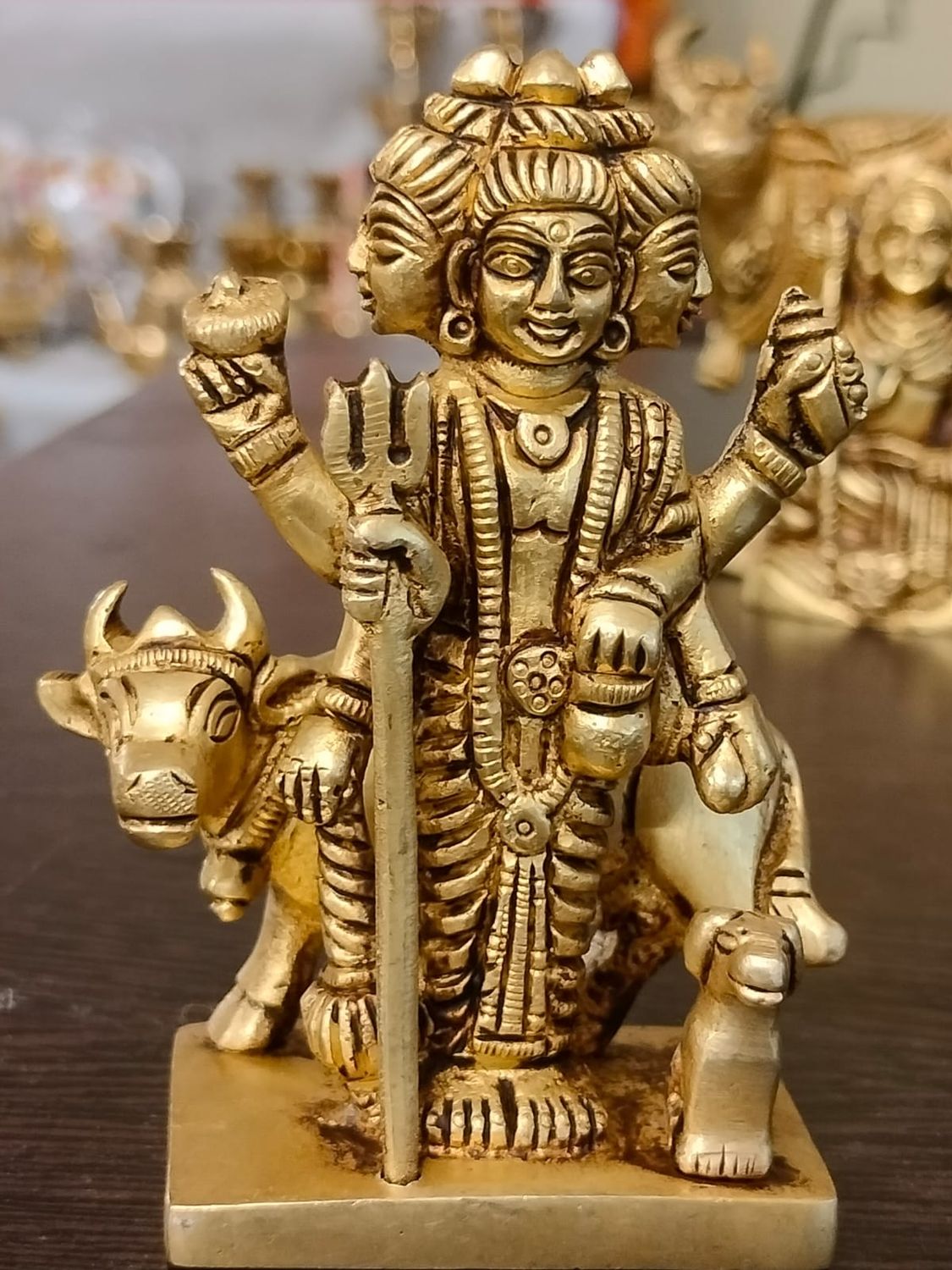 Brass big dhakshana moorty idol
