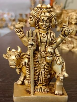 Brass big dhakshana moorty idol