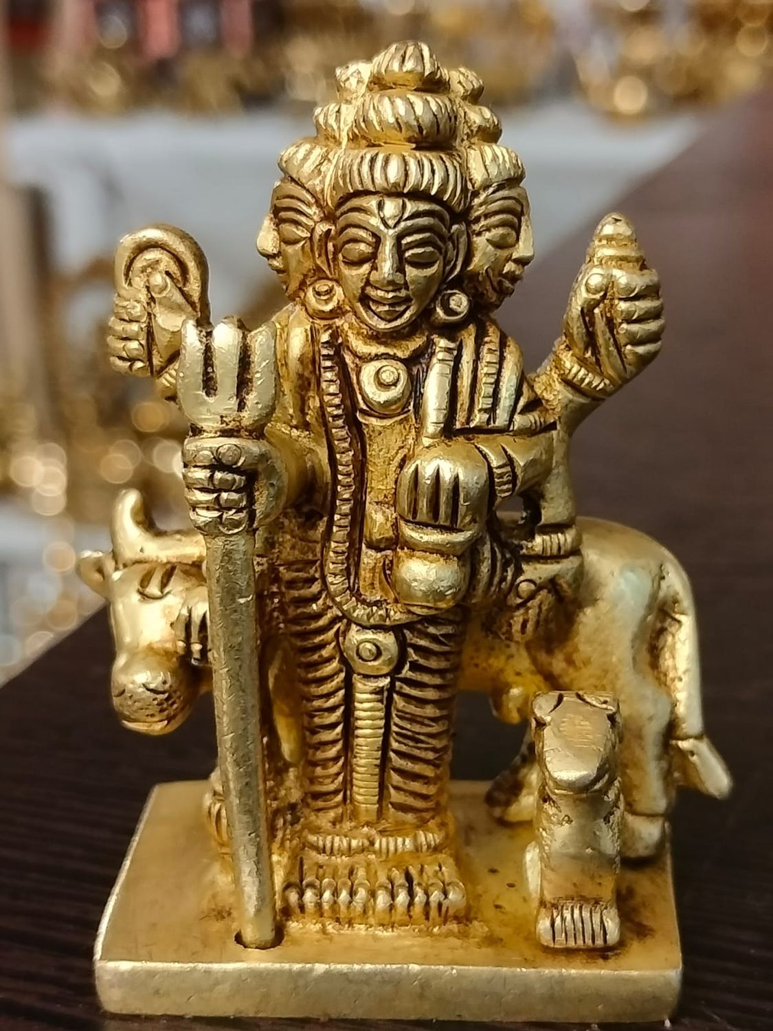Brass small dhakshana moorty idol