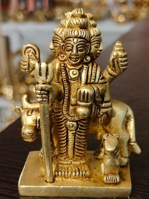 Brass small dhakshana moorty idol