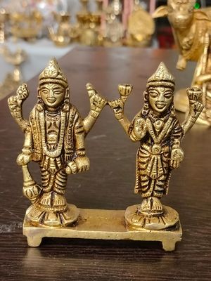 Brass vishnu lakshmi small