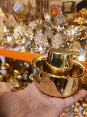 Brass coffee tumbler &amp; glass