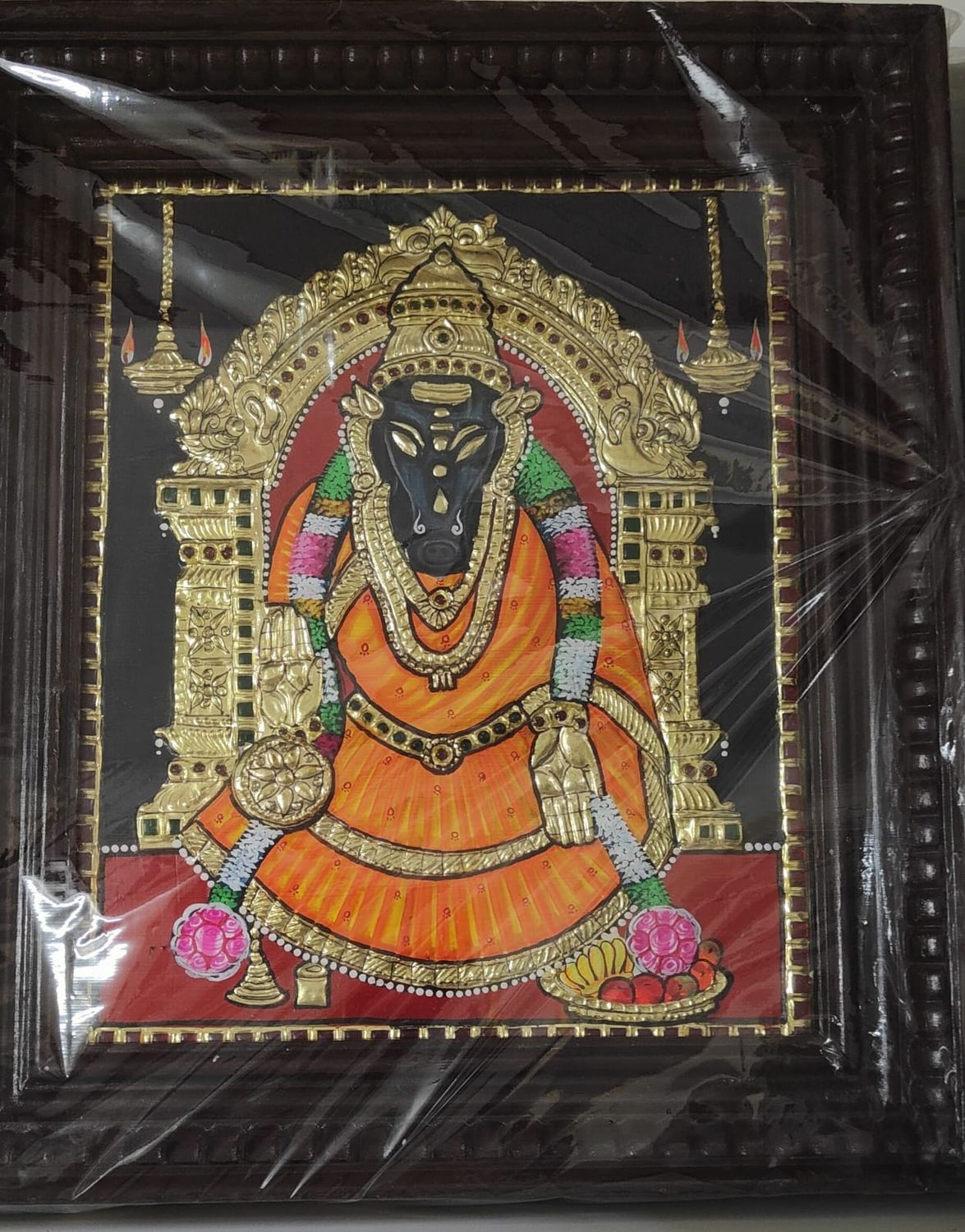 Varahi Tanjore Painting 12 inches by 10 inches - Frame size extra