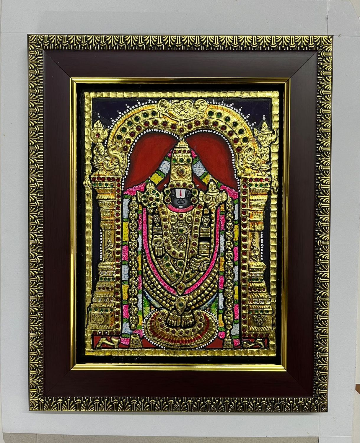 Tanjore painting - 8*6 inches, God: Venkateshwara