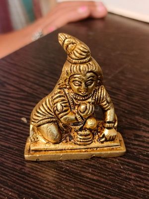 Brass small butter krishna