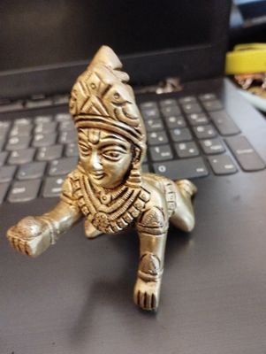 Brass butter krishna-2