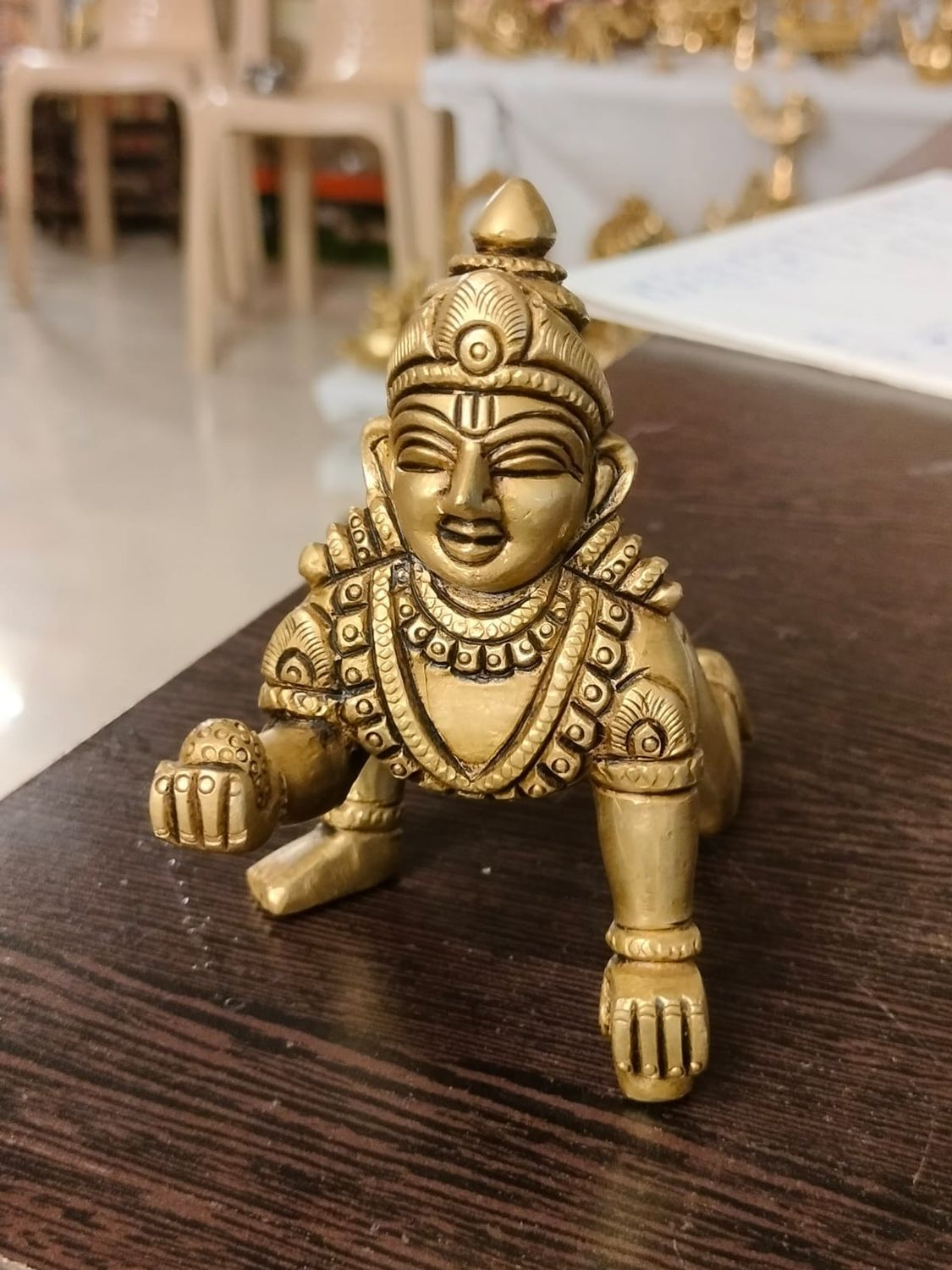 Brass butter krishna-1