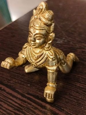 Brass butter krishna-3