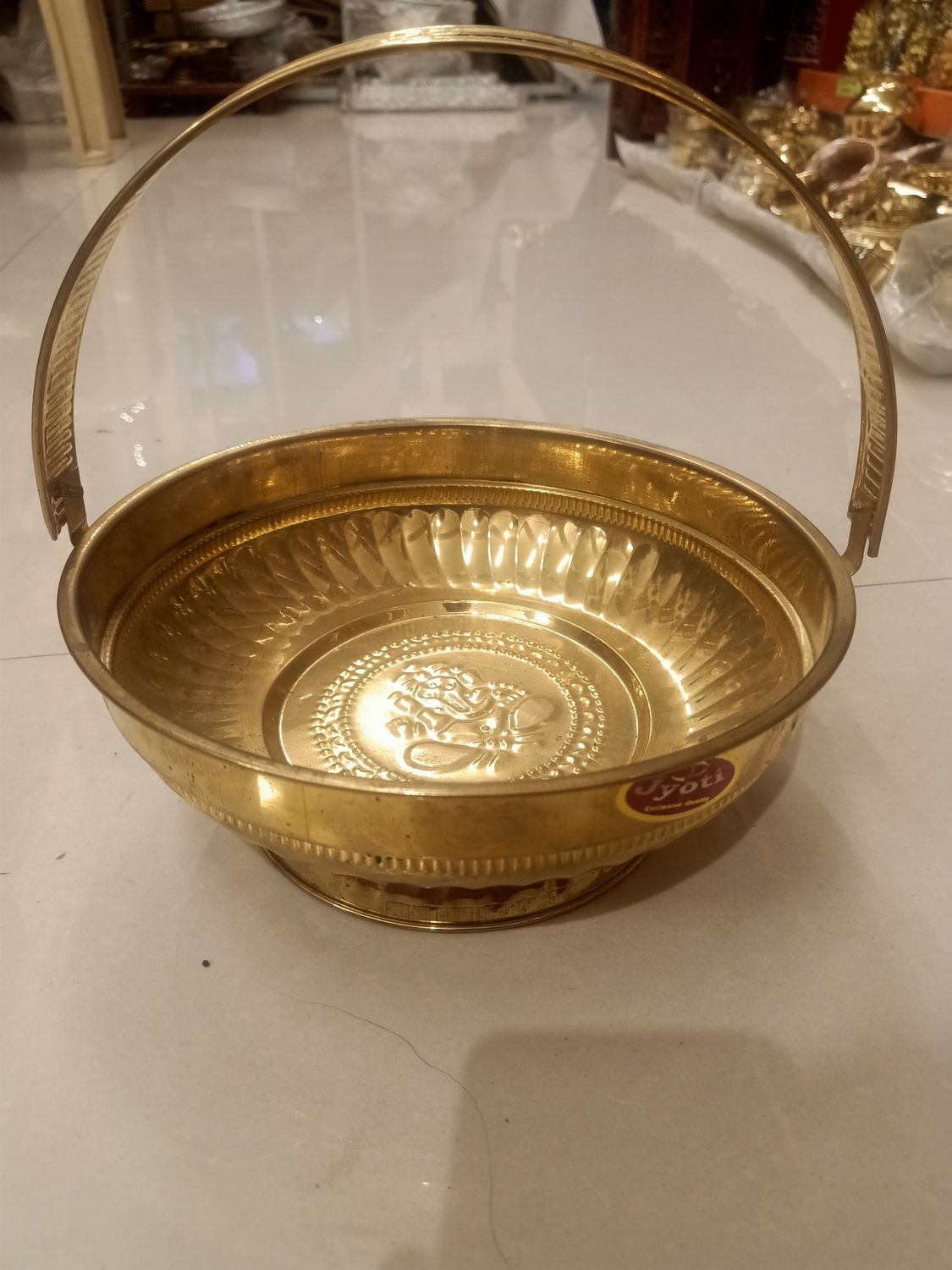 Brass flower basket