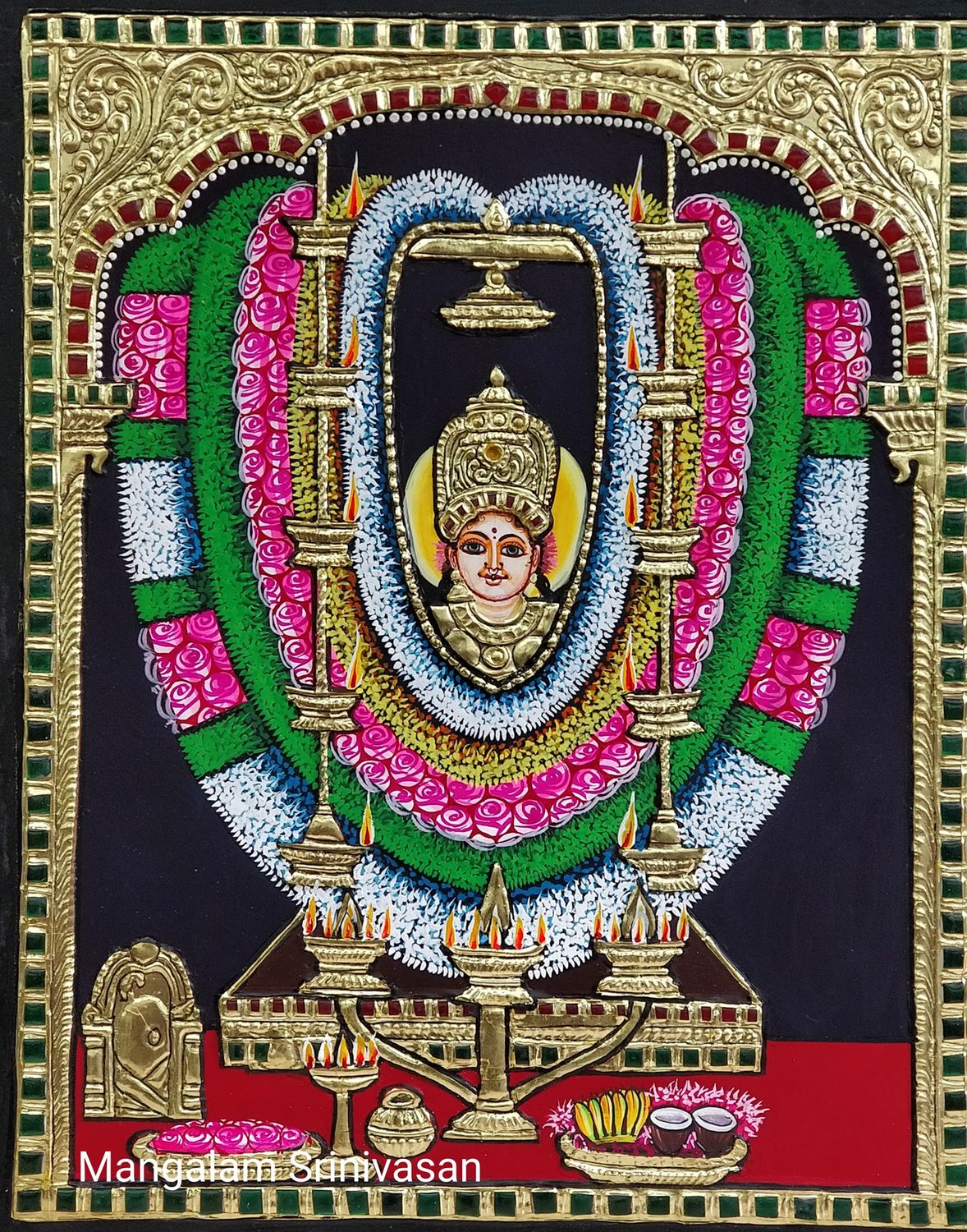 Meenkulathi Amman Tanjore painting