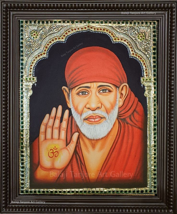 Saibaba Tanjore painting
