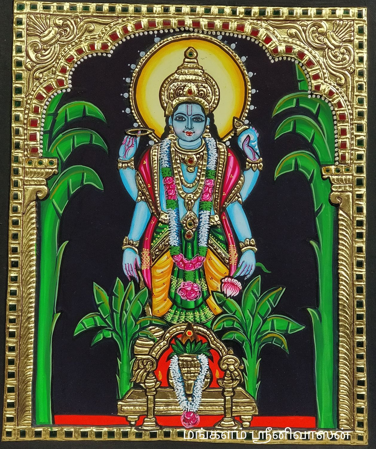 Sathyanarayana Tanjore painting