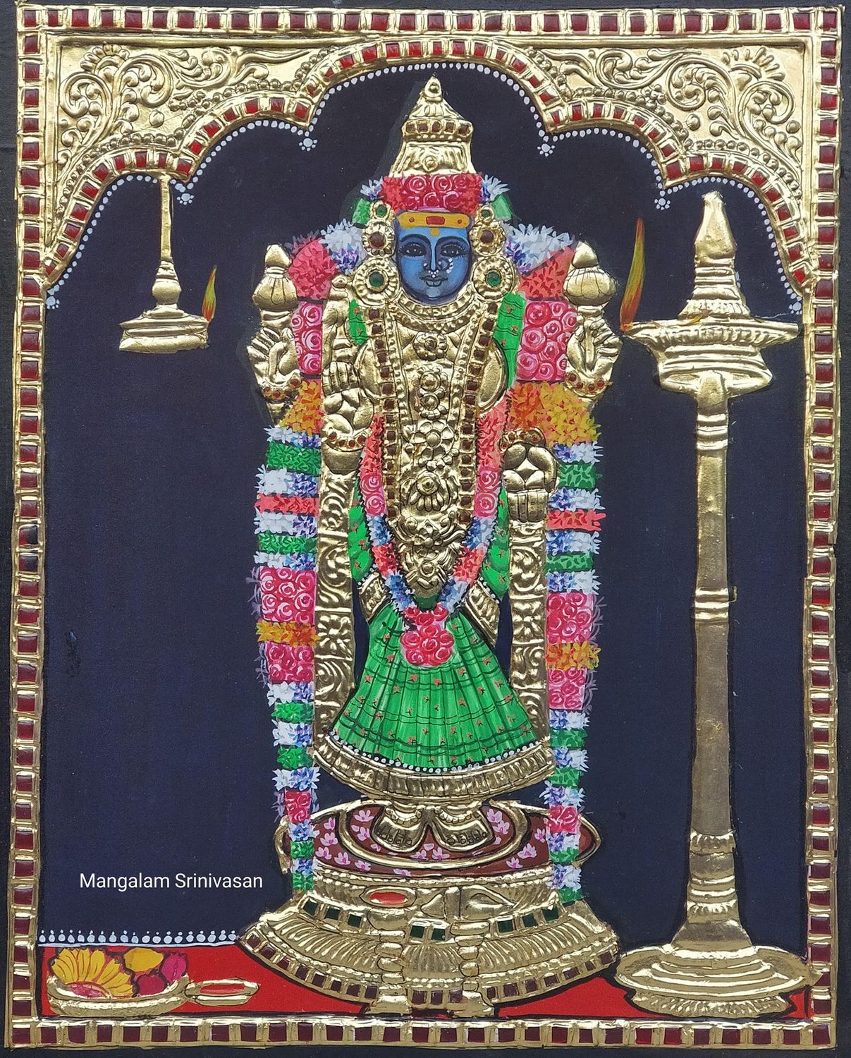Akilandeshwari Tanjore painting