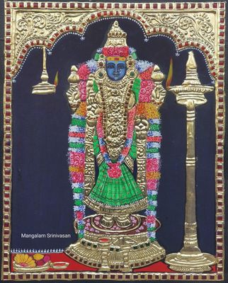 Akilandeshwari Tanjore painting
